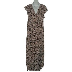 Maurices Dress W Shorts Boho Print Bohemian Gauze Festival Beach Maxi Skort Wrap